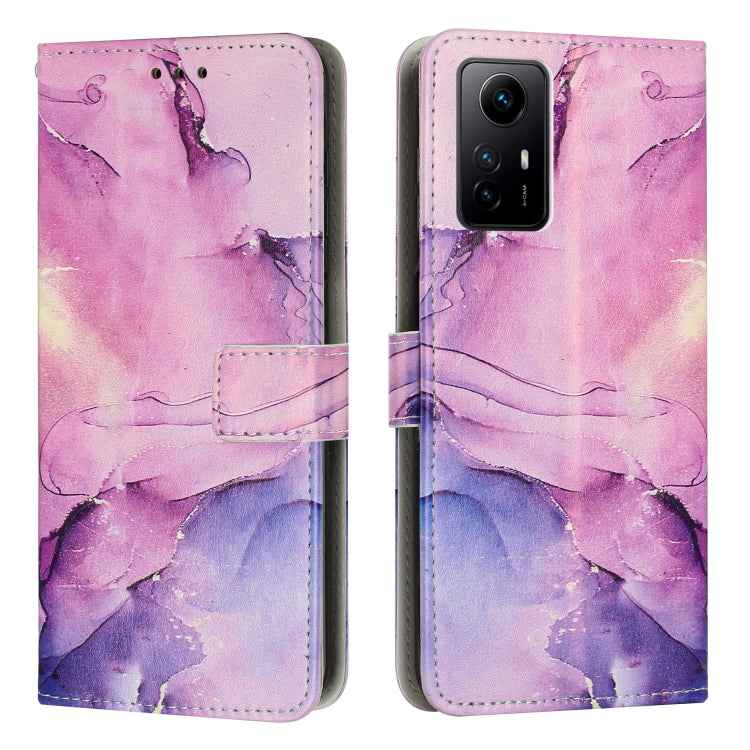 Painted Marble Pattern Leather Phone Case, For Redmi Note 13 Pro+, For Redmi Note 13 Pro 5G, For Redmi 12 4G / Redmi 12 5G / Note 12R, For Xiaomi Redmi Note 12 Turbo/Poco F5, For Xiaomi Redmi Note 12S 4G Global
