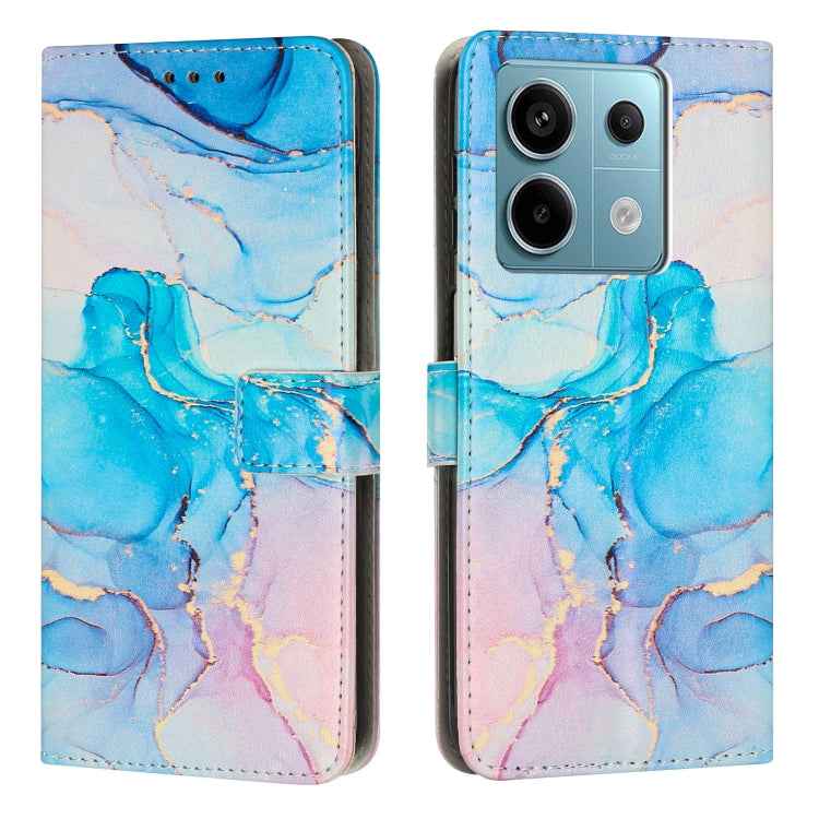 Painted Marble Pattern Leather Phone Case, For Redmi Note 13 Pro+, For Redmi Note 13 Pro 5G, For Redmi 12 4G / Redmi 12 5G / Note 12R, For Xiaomi Redmi Note 12 Turbo/Poco F5, For Xiaomi Redmi Note 12S 4G Global