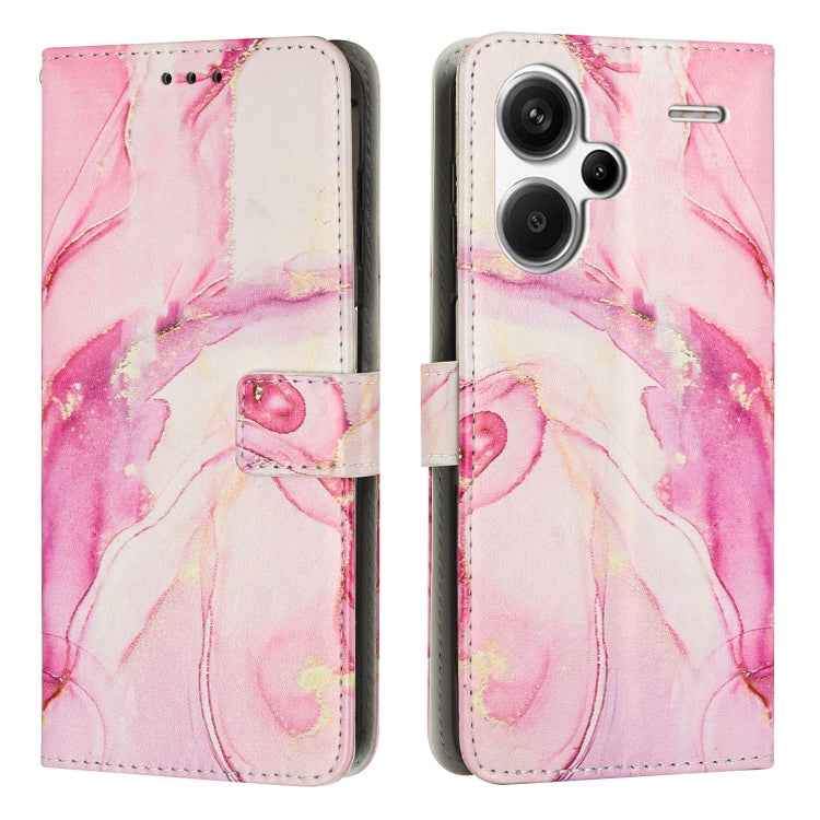 Painted Marble Pattern Leather Phone Case, For Redmi Note 13 Pro+, For Redmi Note 13 Pro 5G, For Redmi 12 4G / Redmi 12 5G / Note 12R, For Xiaomi Redmi Note 12 Turbo/Poco F5, For Xiaomi Redmi Note 12S 4G Global