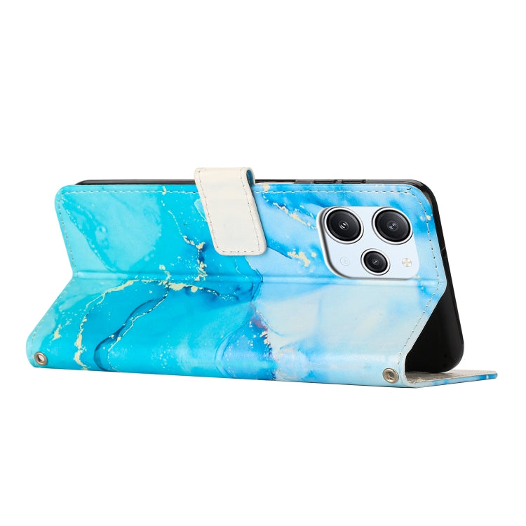 Painted Marble Pattern Leather Phone Case, For Redmi 12 4G / Redmi 12 5G / Note 12R, For Xiaomi Redmi Note 12 Turbo/Poco F5, For Xiaomi Redmi Note 12S 4G Global