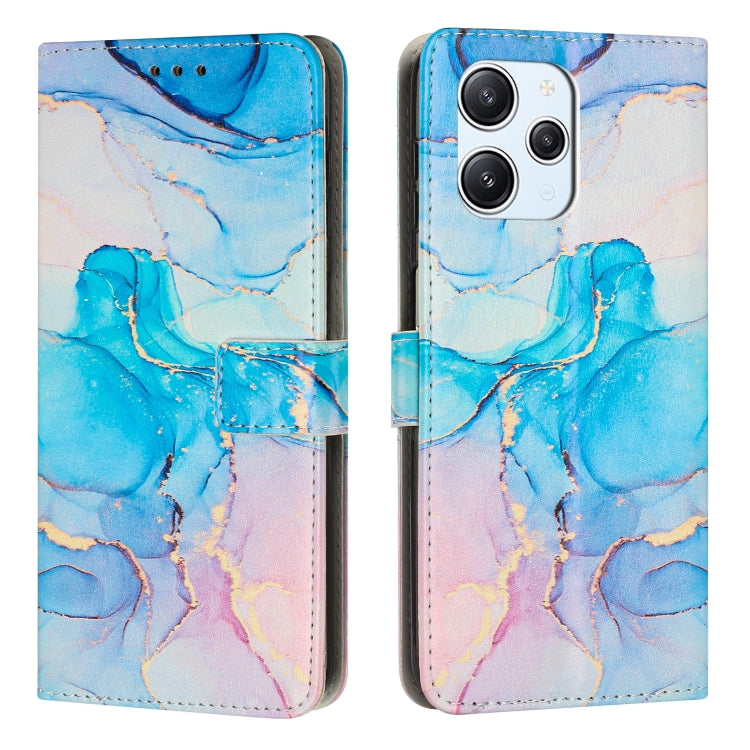 Painted Marble Pattern Leather Phone Case, For Redmi 12 4G / Redmi 12 5G / Note 12R, For Xiaomi Redmi Note 12 Turbo/Poco F5, For Xiaomi Redmi Note 12S 4G Global