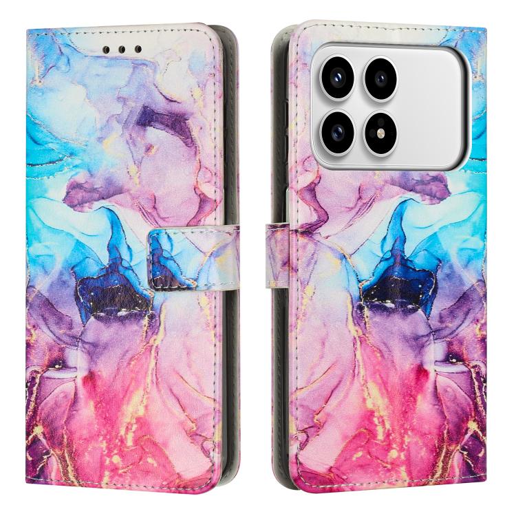 Painted Marble Pattern Leather Phone Case, For Redmi Turbo 5 Max / Poco X8 Pro Max 5G, For Redmi Turbo 5 / Poco X8 Pro 5G, For Redmi Note 15 Pro+ 5G Global 163.3mm, For Redmi Note 15 5G / 4G Global 164mm, For Redmi K90 Pro Max / Poco F8 Ultra          ...