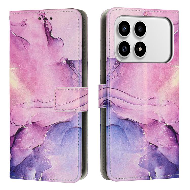 Painted Marble Pattern Leather Phone Case, For Redmi Turbo 5 Max / Poco X8 Pro Max 5G, For Redmi Turbo 5 / Poco X8 Pro 5G, For Redmi Note 15 Pro+ 5G Global 163.3mm, For Redmi Note 15 5G / 4G Global 164mm, For Redmi K90 Pro Max / Poco F8 Ultra          ...
