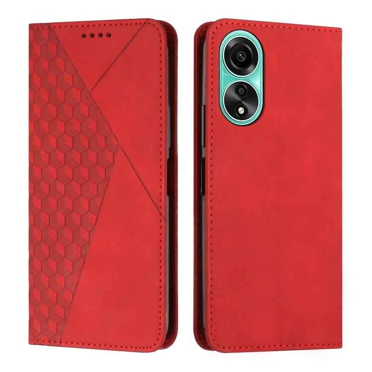 Diamond Splicing Skin Feel Magnetic Leather Phone Case, For OPPO Reno12 Pro Global, For OPPO Reno12 5G Global, For OPPO A3 Pro China, For OPPO A3 Pro Global, For OPPO Reno11 5G Global, For OPPO Reno11 Pro Global, For OPPO A38 / A18, For OPPO A58 4G    ...