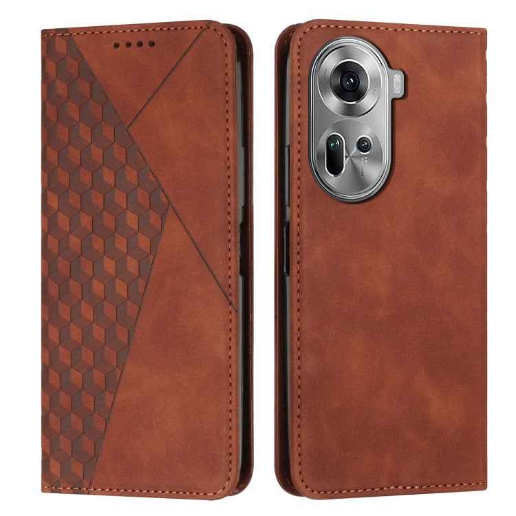 Diamond Splicing Skin Feel Magnetic Leather Phone Case, For OPPO Reno12 Pro Global, For OPPO Reno12 5G Global, For OPPO A3 Pro China, For OPPO A3 Pro Global, For OPPO Reno11 5G Global, For OPPO Reno11 Pro Global, For OPPO A38 / A18, For OPPO A58 4G    ...