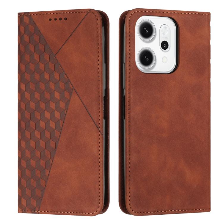 Diamond Splicing Skin Feel Magnetic Leather Phone Case, For OPPO A5x 5G Global, For OPPO Reno14 Pro Global, For OPPO A5 Pro 5G Global, For OPPO Reno13 Pro Global, For OPPO Reno13 5G Global, For OPPO Reno13 F 5G / 4G, For OPPO A3x                       ...
