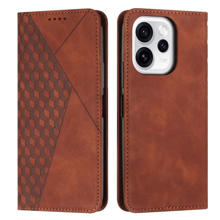 Diamond Splicing Skin Feel Magnetic Leather Phone Case, For OPPO Reno15 F 5G Global, For OPPO Reno15 Pro Max 5G Global, For OPPO A6x 5G / A6 6G, For OPPO Reno15 Pro 5G Global, For OPPO Reno15 5G Global, For OPPO F31 5G / A6 Pro Global 5G               ...