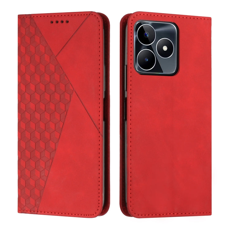 Diamond Splicing Skin Feel Magnetic Leather Phone Case, For Realme 12 Pro+, For Realme C67 4G Global, For Realme 11 4G Global, For Realme 11 5G Global/11x, For Realme C53/Narzo N53, For Realme 11, For Realme 11 Pro/11 Pro+, For Realme C65 4G           ...