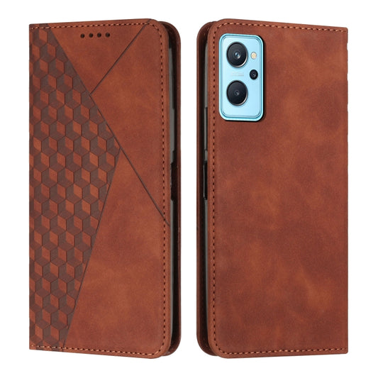 Diamond Splicing Skin Feel Magnetic Leather Phone Case, For Realme 9i 5G/V20 5G/V30t/V30, For Realme C55