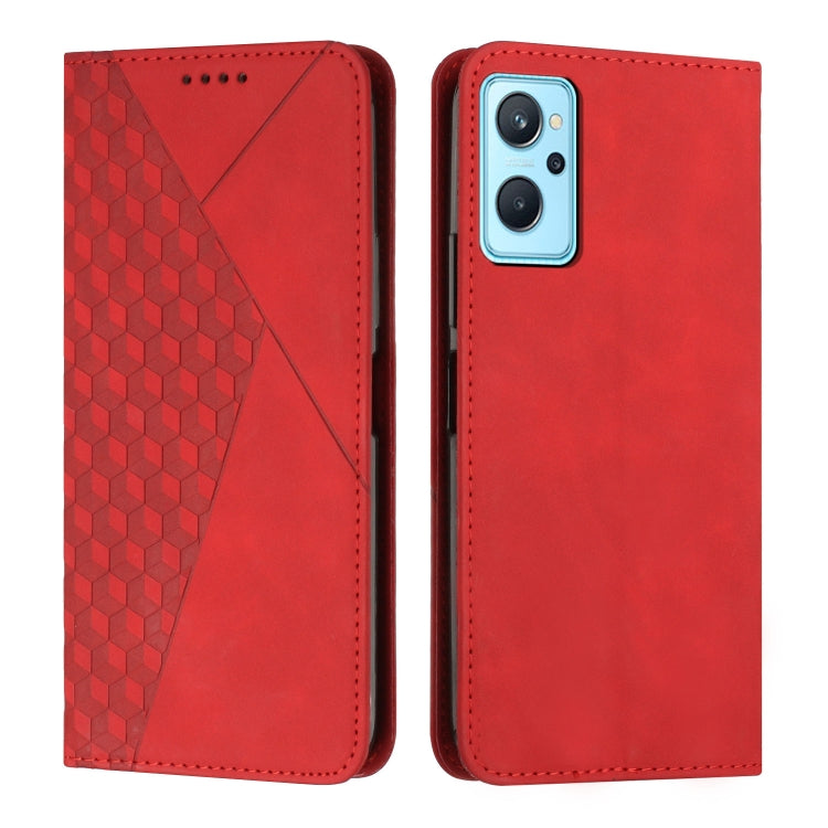 Diamond Splicing Skin Feel Magnetic Leather Phone Case, For Realme 9i 5G/V20 5G/V30t/V30, For Realme C55