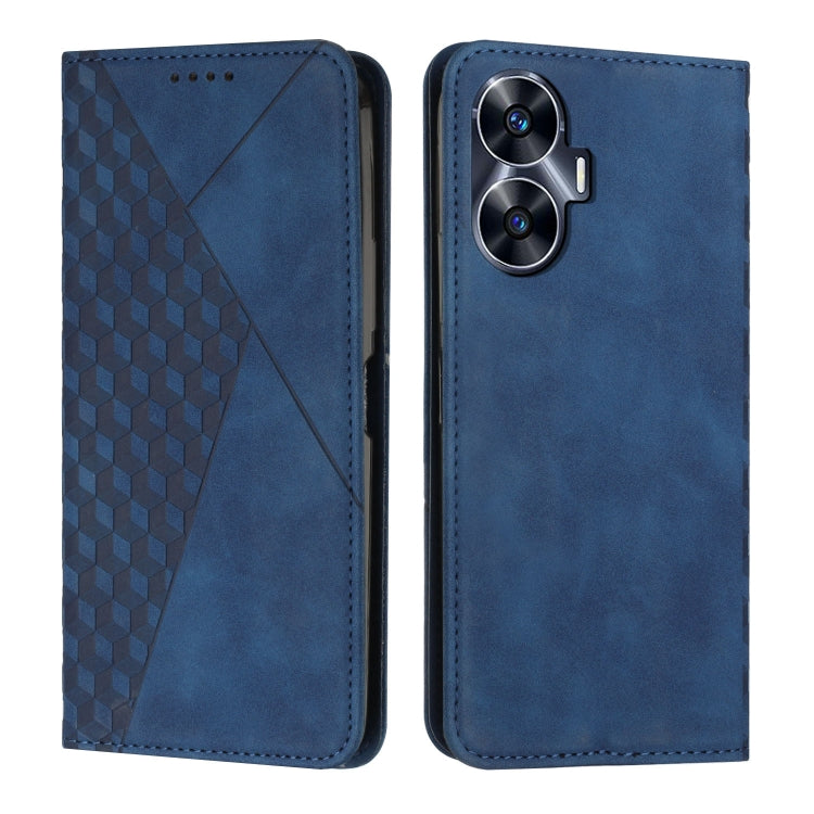 Diamond Splicing Skin Feel Magnetic Leather Phone Case, For Realme 9i 5G/V20 5G/V30t/V30, For Realme C55
