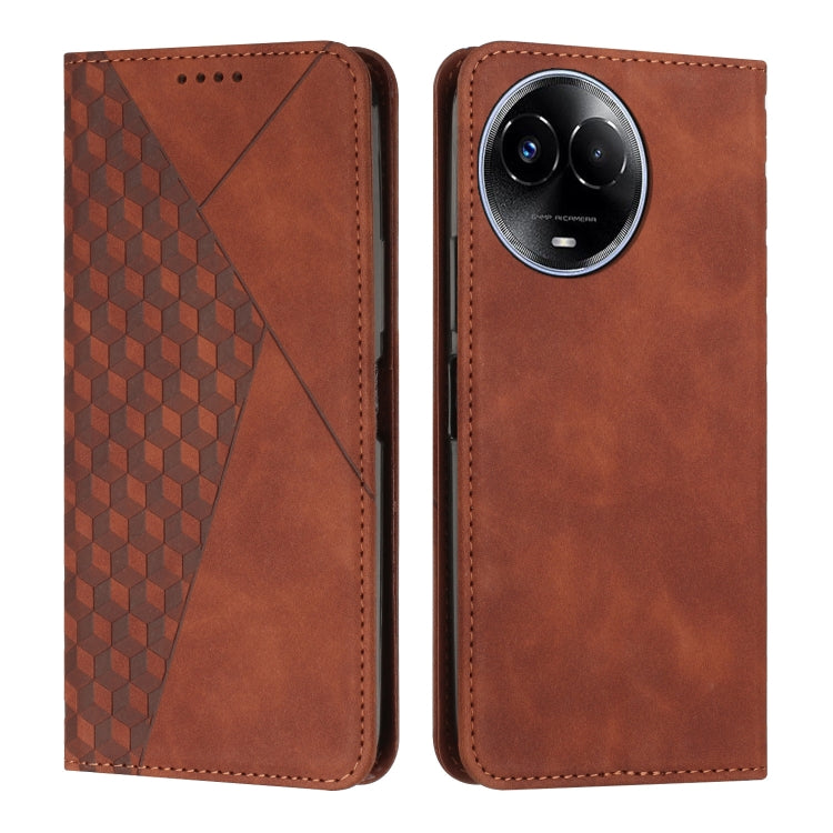 Diamond Splicing Skin Feel Magnetic Leather Phone Case, For Realme 12 Pro+, For Realme C67 4G Global, For Realme 11 4G Global, For Realme 11 5G Global/11x, For Realme C53/Narzo N53, For Realme 11, For Realme 11 Pro/11 Pro+, For Realme C65 4G           ...