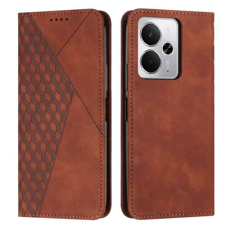 Diamond Splicing Skin Feel Magnetic Leather Phone Case, For Realme 15T 5G, For Realme Narzo 80 Lite 4G, For Realme 15 / 15 Pro, For Realme C71 4G, For Realme 14 / P3 5G / 14T 5G, For Realme 14 Pro+, For Realme 14 Pro, For Realme C75 / V60 Pro          ...