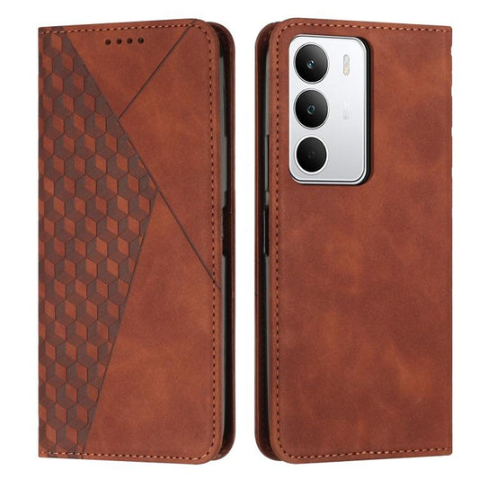 Diamond Splicing Skin Feel Magnetic Leather Phone Case, For Realme C71 4G, For Realme 14 / P3 5G / 14T 5G, For Realme 14 Pro+, For Realme 14 Pro, For Realme C75 / V60 Pro, For Realme 13 Pro+ 5G Global, For Realme C63, For Realme 12, For Realme 12+