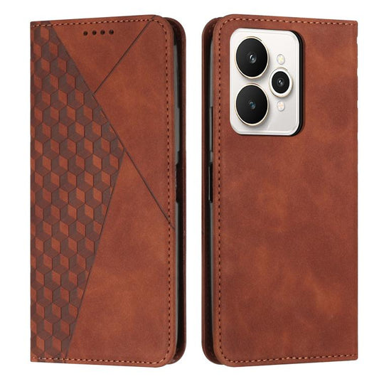 Diamond Splicing Skin Feel Magnetic Leather Phone Case, For Realme 15 / 15 Pro, For Realme C71 4G, For Realme 14 / P3 5G / 14T 5G, For Realme 14 Pro+, For Realme 14 Pro, For Realme C75 / V60 Pro, For Realme 13 Pro+ 5G Global, For Realme C63, For Realme 12
