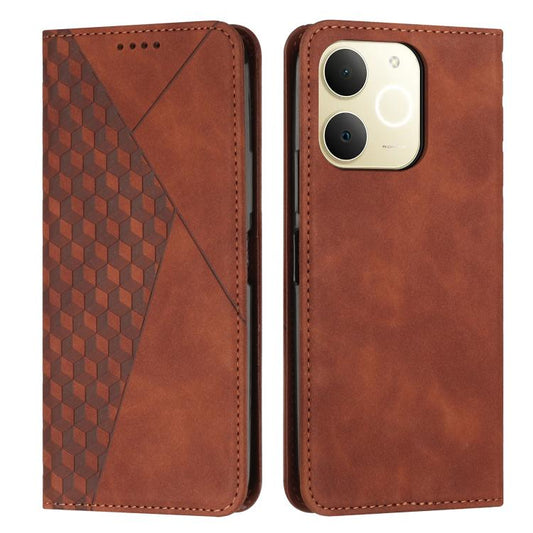 Diamond Splicing Skin Feel Magnetic Leather Phone Case, For Realme Narzo 80 Lite 4G, For Realme 15 / 15 Pro, For Realme C71 4G, For Realme 14 / P3 5G / 14T 5G, For Realme 14 Pro+, For Realme 14 Pro, For Realme C75 / V60 Pro, For Realme 13 Pro+ 5G Globa...