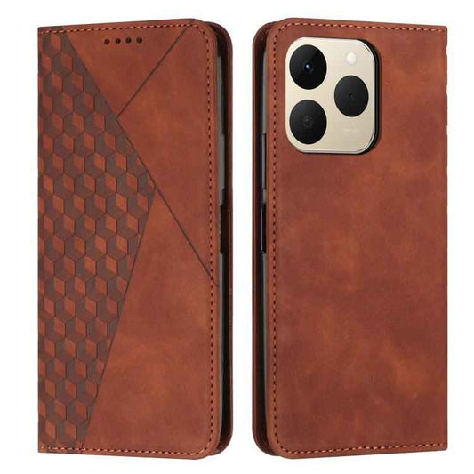 Diamond Splicing Skin Feel Magnetic Leather Phone Case, For Realme 15T 5G, For Realme Narzo 80 Lite 4G, For Realme 15 / 15 Pro, For Realme C71 4G, For Realme 14 / P3 5G / 14T 5G, For Realme 14 Pro+, For Realme 14 Pro, For Realme C75 / V60 Pro          ...