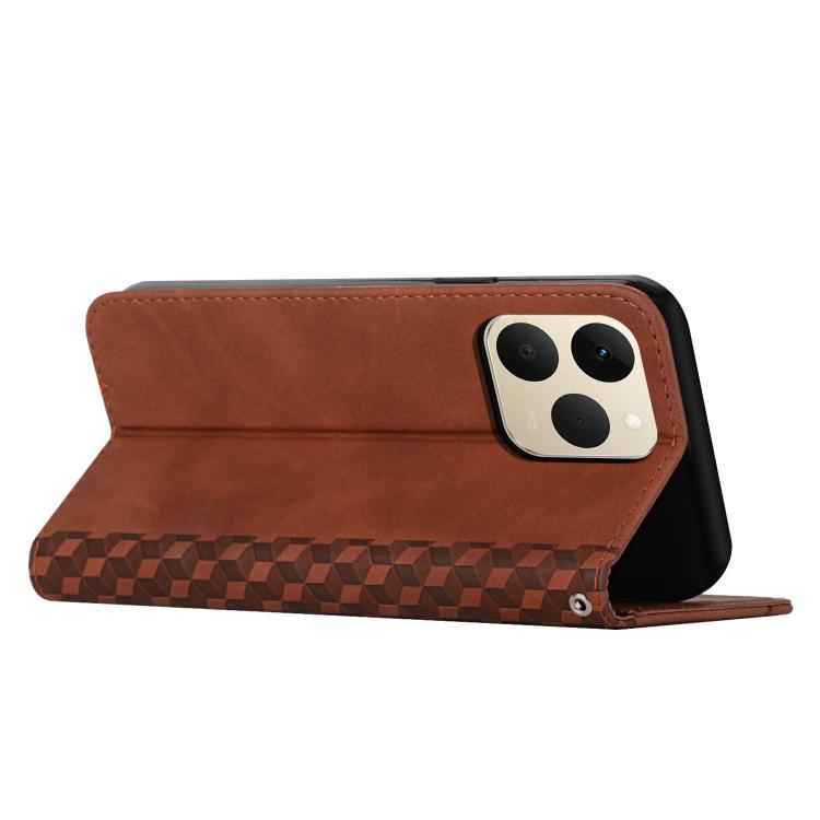 Diamond Splicing Skin Feel Magnetic Leather Phone Case, For Realme 15T 5G, For Realme Narzo 80 Lite 4G, For Realme 15 / 15 Pro, For Realme C71 4G, For Realme 14 / P3 5G / 14T 5G, For Realme 14 Pro+, For Realme 14 Pro, For Realme C75 / V60 Pro          ...