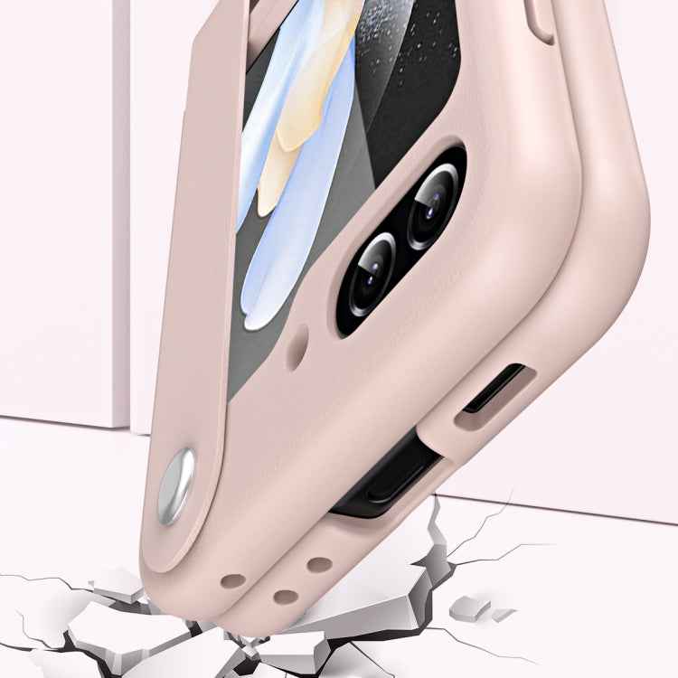 Hand Strap Type Leather Phone Case, For Samsung Galaxy Z Flip5