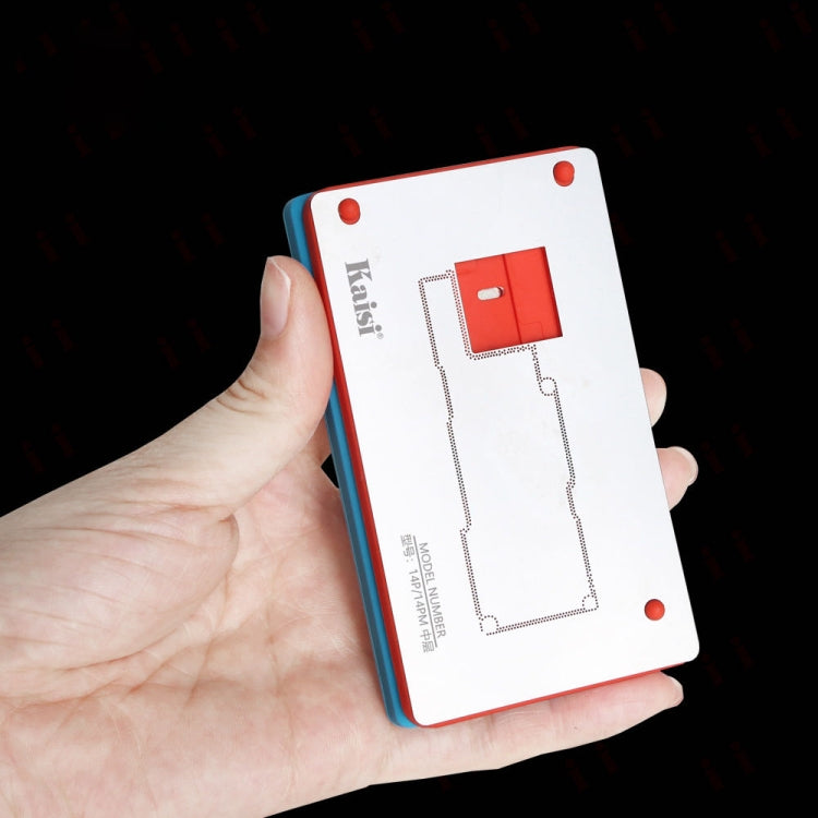Kaisi 18 in 1 Silicone Middle Layer Tin Planting BGA Reballing Platform for iPhone X-14 Pro Max, Kaisi 18 in 1