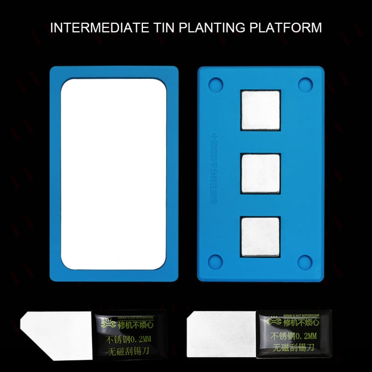 Kaisi 18 in 1 Silicone Middle Layer Tin Planting BGA Reballing Platform for iPhone X-14 Pro Max, Kaisi 18 in 1