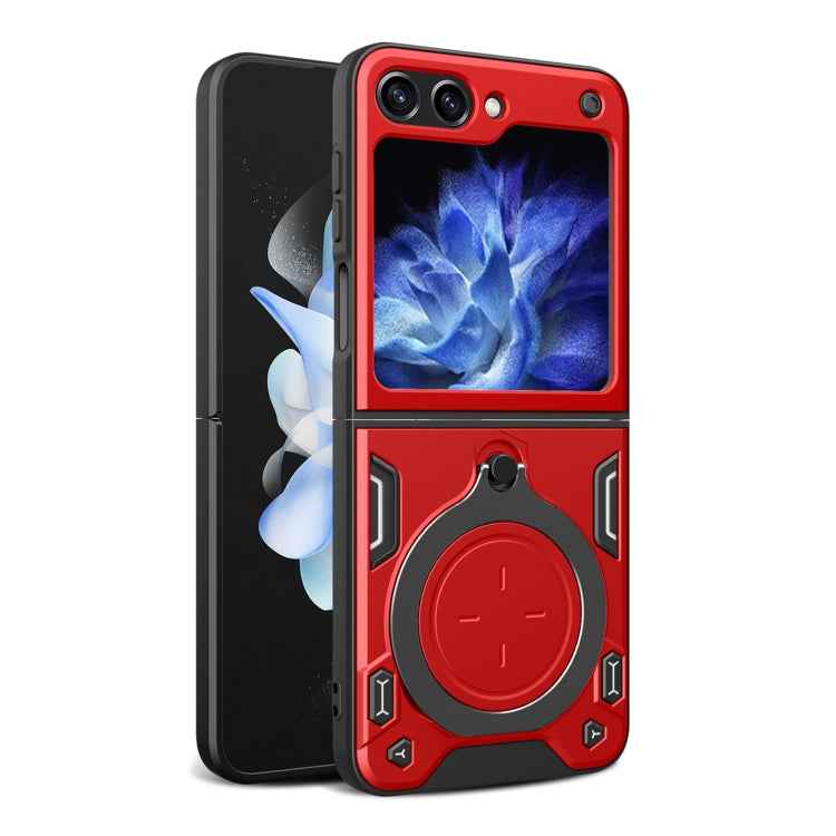 CD Texture Magnetic Holder Phone Case, For Samsung Galaxy Z Flip7, For Samsung Galaxy Z Flip5