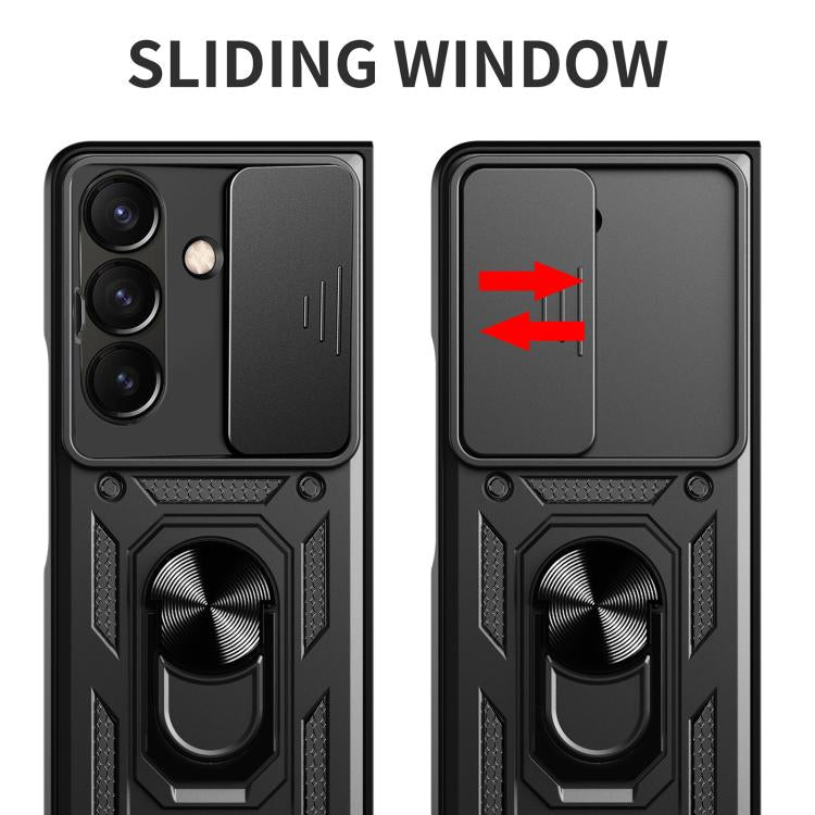 Sliding Camera Cover Design TPU+PC Phone Case, For Galaxy Z Fold8 Ultra 5G, For Samsung Galaxy Z Fold7, For Samsung Galaxy Z Fold6, For Samsung Galaxy Z Fold5
