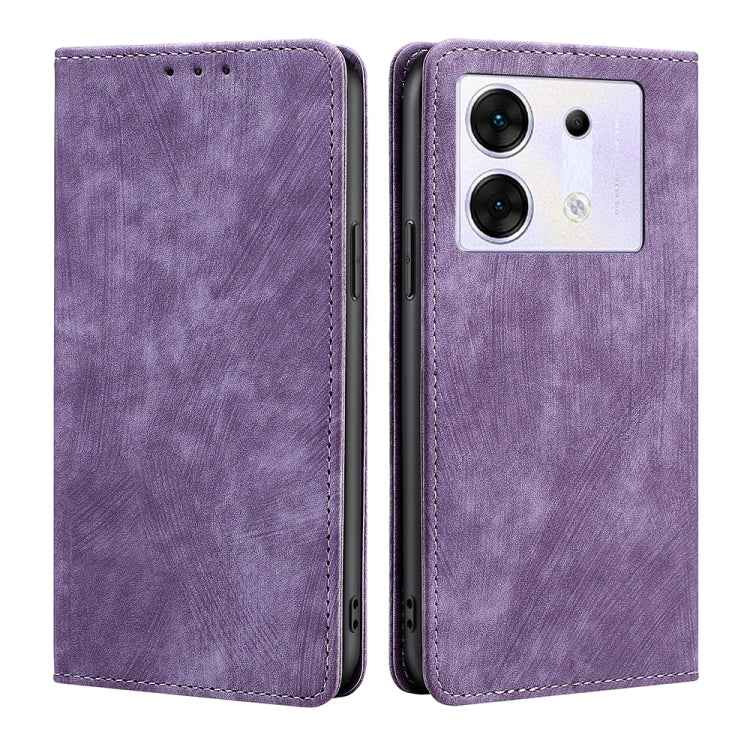 RFID Anti-theft Brush Magnetic Leather Phone Case, For Infinix Zero 30 5G, For For Infinix GT 10 Pro 5G, For Infinix Hot 30 Play 4G, For Infinix Note 30 5G, For Infinix Smart 7 HD, For Infinix Note 30 VIP 5G, For Infinix Hot 30i 4G