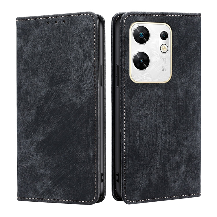 RFID Anti-theft Brush Magnetic Leather Phone Case, For Infinix Hot 50 4G, For Infinix Hot 50 5G, For Infinix Zero 40 4G, For Infinix Note 40 5G, For Infinix Note 40 Pro 4G, For Infinix Note 40 Pro 5G, For Infinix Note 40 4G, For Infinix Hot 40i        ...