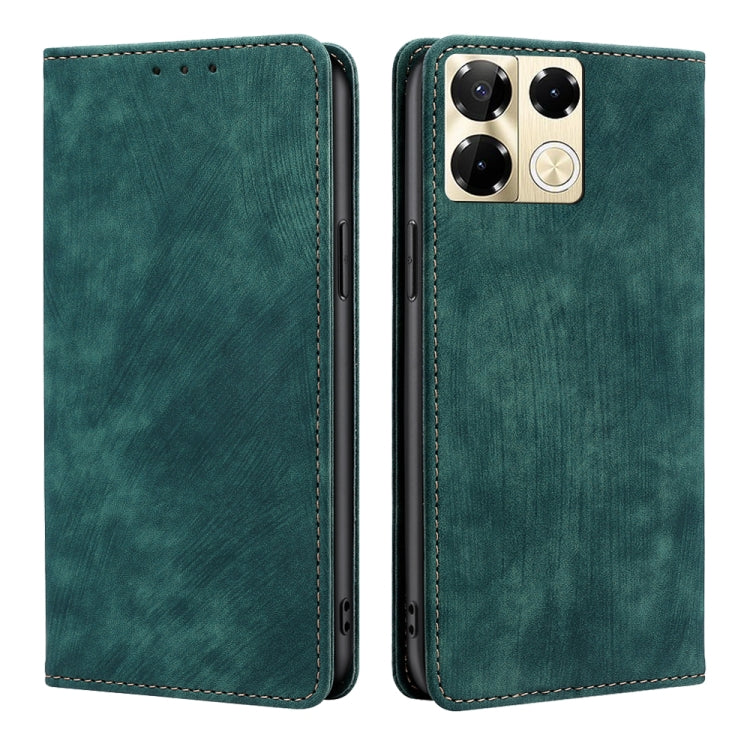 RFID Anti-theft Brush Magnetic Leather Phone Case, For Infinix Hot 50 4G, For Infinix Hot 50 5G, For Infinix Zero 40 4G, For Infinix Note 40 5G, For Infinix Note 40 Pro 4G, For Infinix Note 40 Pro 5G, For Infinix Note 40 4G, For Infinix Hot 40i        ...