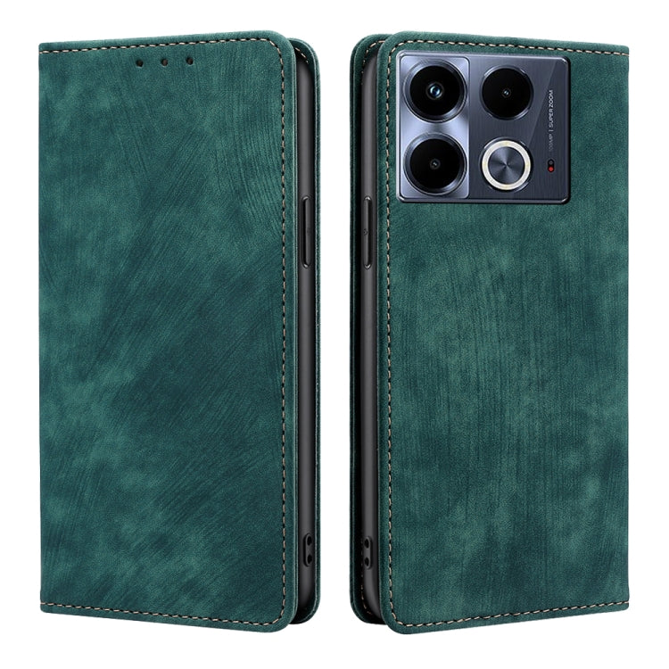 RFID Anti-theft Brush Magnetic Leather Phone Case, For Infinix Hot 50 4G, For Infinix Hot 50 5G, For Infinix Zero 40 4G, For Infinix Note 40 5G, For Infinix Note 40 Pro 4G, For Infinix Note 40 Pro 5G, For Infinix Note 40 4G, For Infinix Hot 40i        ...