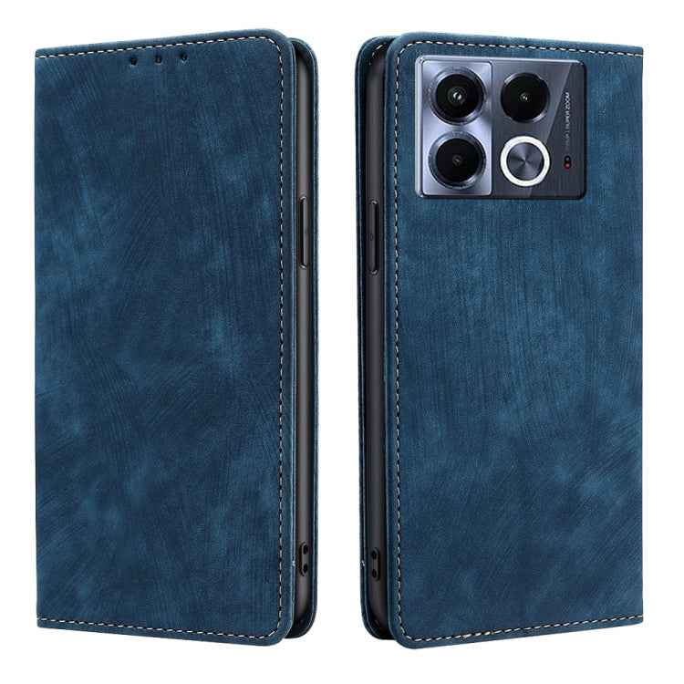 RFID Anti-theft Brush Magnetic Leather Phone Case, For Infinix Hot 50 4G, For Infinix Hot 50 5G, For Infinix Zero 40 4G, For Infinix Note 40 5G, For Infinix Note 40 Pro 4G, For Infinix Note 40 Pro 5G, For Infinix Note 40 4G, For Infinix Hot 40i        ...