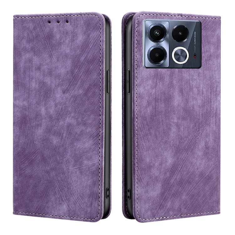 RFID Anti-theft Brush Magnetic Leather Phone Case, For Infinix Hot 50 4G, For Infinix Hot 50 5G, For Infinix Zero 40 4G, For Infinix Note 40 5G, For Infinix Note 40 Pro 4G, For Infinix Note 40 Pro 5G, For Infinix Note 40 4G, For Infinix Hot 40i        ...