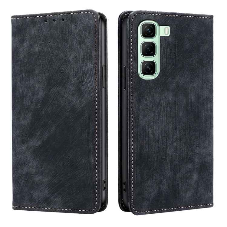 RFID Anti-theft Brush Magnetic Leather Phone Case, For Infinix Hot 50 4G, For Infinix Hot 50 5G, For Infinix Zero 40 4G, For Infinix Note 40 5G, For Infinix Note 40 Pro 4G, For Infinix Note 40 Pro 5G, For Infinix Note 40 4G, For Infinix Hot 40i        ...