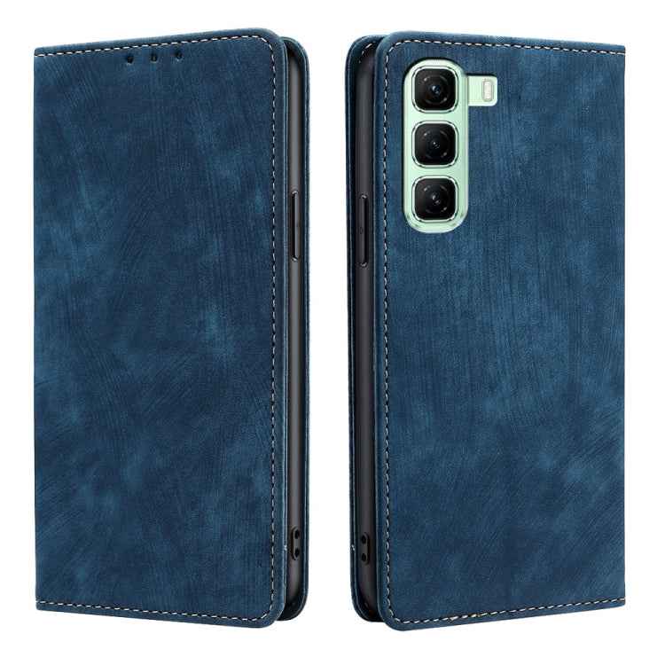 RFID Anti-theft Brush Magnetic Leather Phone Case, For Infinix Hot 50 4G, For Infinix Hot 50 5G, For Infinix Zero 40 4G, For Infinix Note 40 5G, For Infinix Note 40 Pro 4G, For Infinix Note 40 Pro 5G, For Infinix Note 40 4G, For Infinix Hot 40i        ...