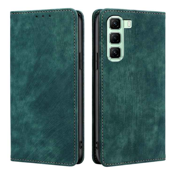 RFID Anti-theft Brush Magnetic Leather Phone Case, For Infinix Hot 50 4G, For Infinix Hot 50 5G, For Infinix Zero 40 4G, For Infinix Note 40 5G, For Infinix Note 40 Pro 4G, For Infinix Note 40 Pro 5G, For Infinix Note 40 4G, For Infinix Hot 40i        ...