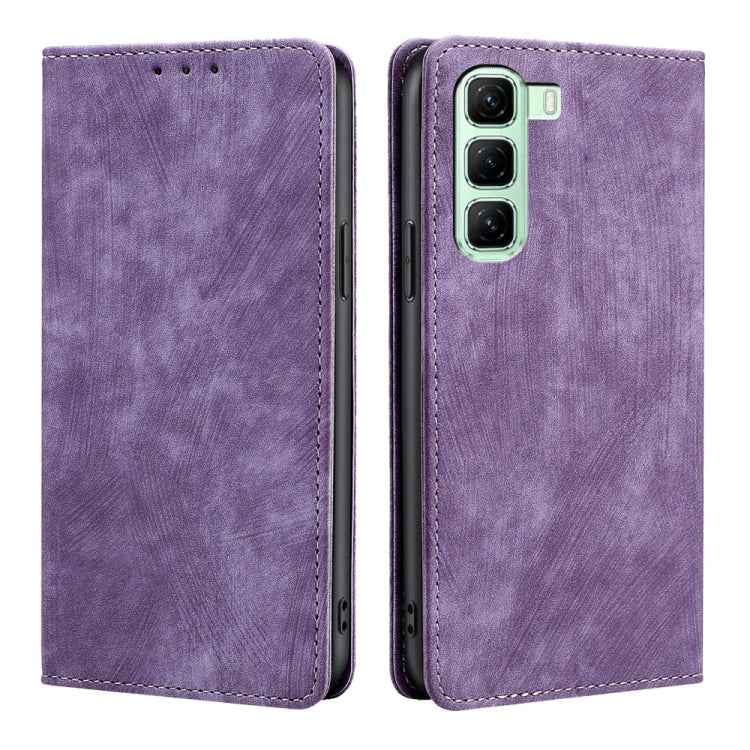 RFID Anti-theft Brush Magnetic Leather Phone Case, For Infinix Hot 50 4G, For Infinix Hot 50 5G, For Infinix Zero 40 4G, For Infinix Note 40 5G, For Infinix Note 40 Pro 4G, For Infinix Note 40 Pro 5G, For Infinix Note 40 4G, For Infinix Hot 40i        ...