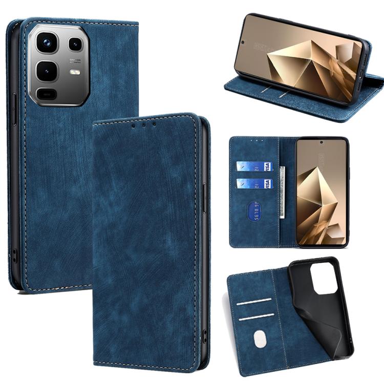 RFID Anti-theft Brush Magnetic Leather Phone Case, For Infinix Hot 60 5G, For Infinix Hot 60 Pro+ 4G, For Infinix Hot 60 Pro 4G, For Infinix Smart 10 4G, For Infinix Note 50s 5G, For Infinix Note 50x 5G, For Infinix Note 50 Pro+ 5G, For Infinix Note 50...