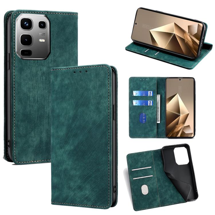 RFID Anti-theft Brush Magnetic Leather Phone Case, For Infinix Hot 60 5G, For Infinix Hot 60 Pro+ 4G, For Infinix Hot 60 Pro 4G, For Infinix Smart 10 4G, For Infinix Note 50s 5G, For Infinix Note 50x 5G, For Infinix Note 50 Pro+ 5G, For Infinix Note 50...