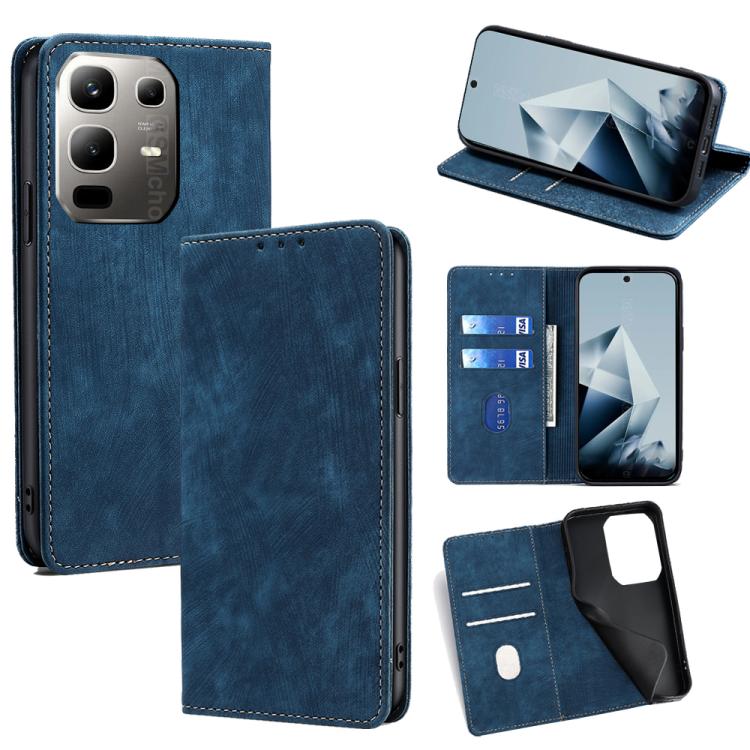 RFID Anti-theft Brush Magnetic Leather Phone Case, For Infinix Hot 60 5G, For Infinix Hot 60 Pro+ 4G, For Infinix Hot 60 Pro 4G, For Infinix Smart 10 4G, For Infinix Note 50s 5G, For Infinix Note 50x 5G, For Infinix Note 50 Pro+ 5G, For Infinix Note 50...