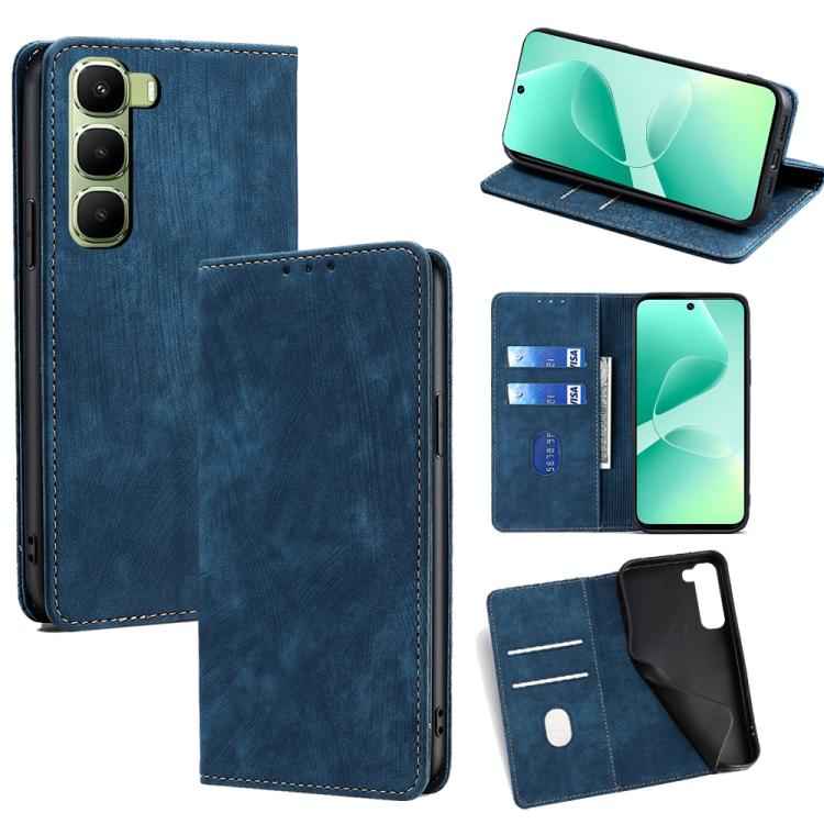 RFID Anti-theft Brush Magnetic Leather Phone Case, For Infinix Hot 60 5G, For Infinix Hot 60 Pro+ 4G, For Infinix Hot 60 Pro 4G, For Infinix Smart 10 4G, For Infinix Note 50s 5G, For Infinix Note 50x 5G, For Infinix Note 50 Pro+ 5G, For Infinix Note 50...