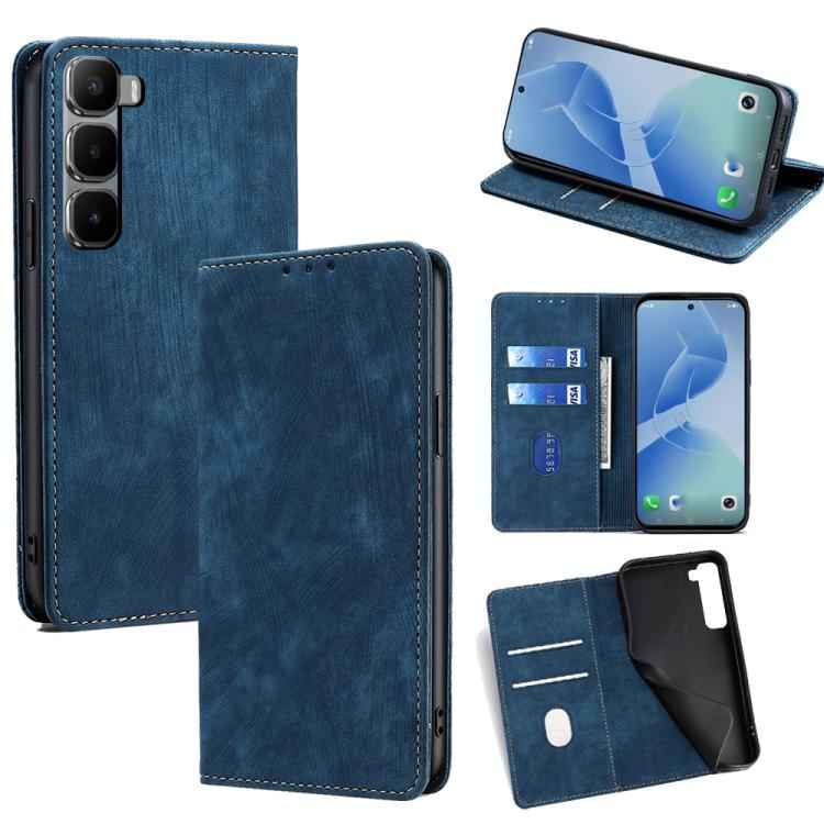 RFID Anti-theft Brush Magnetic Leather Phone Case, For Infinix Hot 60 5G, For Infinix Hot 60 Pro+ 4G, For Infinix Hot 60 Pro 4G, For Infinix Smart 10 4G, For Infinix Note 50s 5G, For Infinix Note 50x 5G, For Infinix Note 50 Pro+ 5G, For Infinix Note 50...