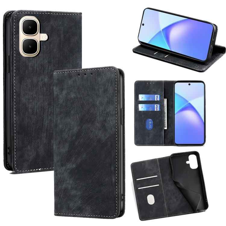 RFID Anti-theft Brush Magnetic Leather Phone Case, For Infinix Hot 60 5G, For Infinix Hot 60 Pro+ 4G, For Infinix Hot 60 Pro 4G, For Infinix Smart 10 4G, For Infinix Note 50s 5G, For Infinix Note 50x 5G, For Infinix Note 50 Pro+ 5G, For Infinix Note 50...