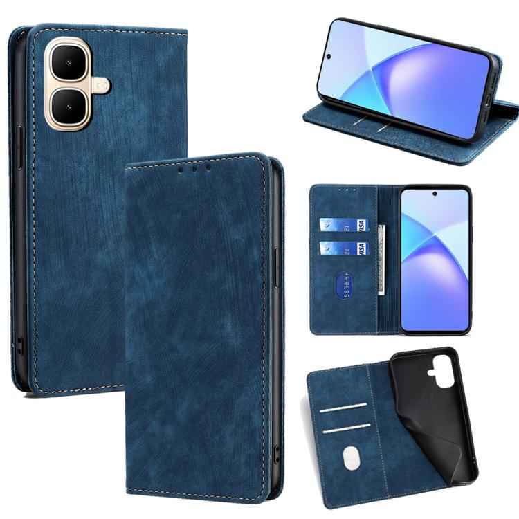 RFID Anti-theft Brush Magnetic Leather Phone Case, For Infinix Hot 60 5G, For Infinix Hot 60 Pro+ 4G, For Infinix Hot 60 Pro 4G, For Infinix Smart 10 4G, For Infinix Note 50s 5G, For Infinix Note 50x 5G, For Infinix Note 50 Pro+ 5G, For Infinix Note 50...