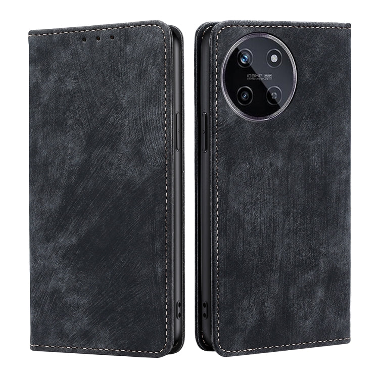 RFID Anti-theft Brush Magnetic Leather Phone Case, For Realme C75 4G / 14x 5G Global, For Realme 13 Pro 5G, For Realme C61 4G, For Realme GT Neo6 SE, For Realme 12 5G, For Realme 12+ 5G, For Realme 12 Pro 5G, For Realme GT5 Pro 5G, For Realme 11 4G