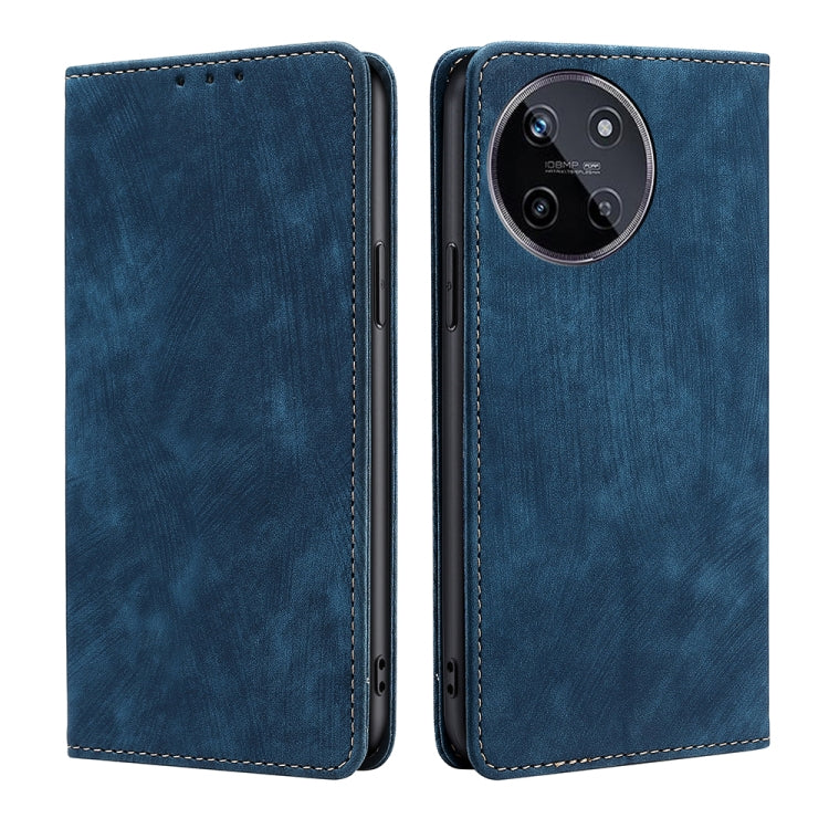 RFID Anti-theft Brush Magnetic Leather Phone Case, For Realme C75 4G / 14x 5G Global, For Realme 13 Pro 5G, For Realme C61 4G, For Realme GT Neo6 SE, For Realme 12 5G, For Realme 12+ 5G, For Realme 12 Pro 5G, For Realme GT5 Pro 5G, For Realme 11 4G