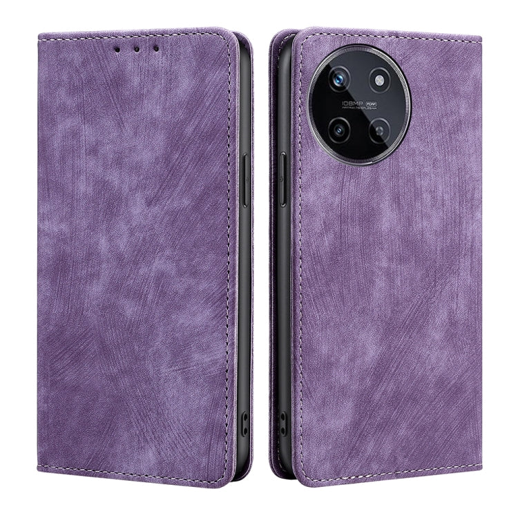 RFID Anti-theft Brush Magnetic Leather Phone Case, For Realme C75 4G / 14x 5G Global, For Realme 13 Pro 5G, For Realme C61 4G, For Realme GT Neo6 SE, For Realme 12 5G, For Realme 12+ 5G, For Realme 12 Pro 5G, For Realme GT5 Pro 5G, For Realme 11 4G