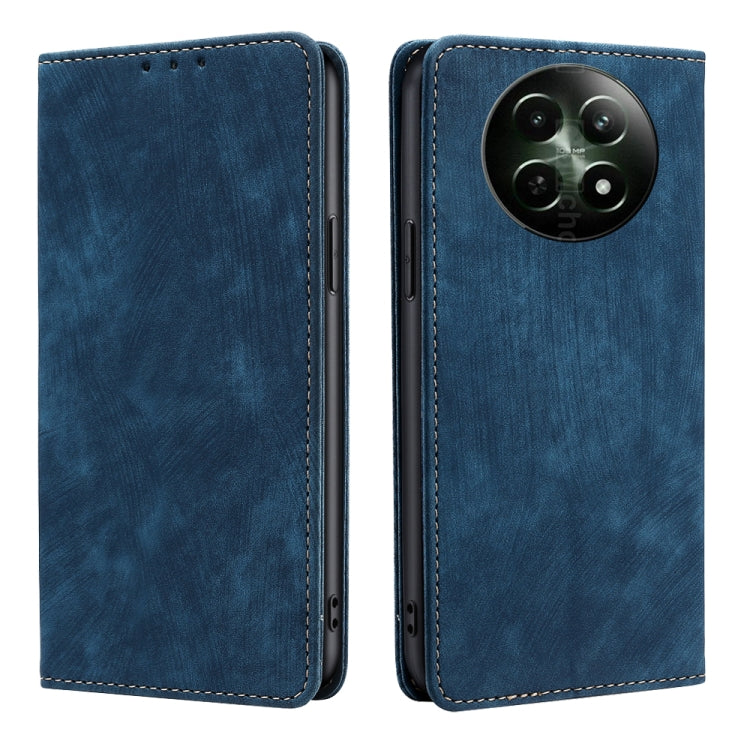 RFID Anti-theft Brush Magnetic Leather Phone Case, For Realme C75 4G / 14x 5G Global, For Realme 13 Pro 5G, For Realme C61 4G, For Realme GT Neo6 SE, For Realme 12 5G, For Realme 12+ 5G, For Realme 12 Pro 5G, For Realme GT5 Pro 5G, For Realme 11 4G