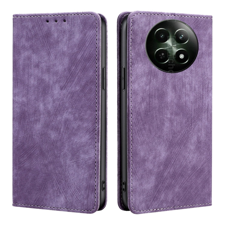 RFID Anti-theft Brush Magnetic Leather Phone Case, For Realme C75 4G / 14x 5G Global, For Realme 13 Pro 5G, For Realme C61 4G, For Realme GT Neo6 SE, For Realme 12 5G, For Realme 12+ 5G, For Realme 12 Pro 5G, For Realme GT5 Pro 5G, For Realme 11 4G