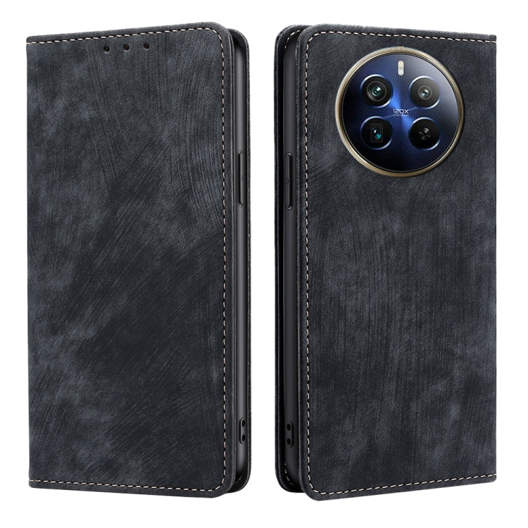 RFID Anti-theft Brush Magnetic Leather Phone Case, For Realme C75 4G / 14x 5G Global, For Realme 13 Pro 5G, For Realme C61 4G, For Realme GT Neo6 SE, For Realme 12 5G, For Realme 12+ 5G, For Realme 12 Pro 5G, For Realme GT5 Pro 5G, For Realme 11 4G